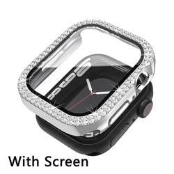 Sparkling Diamond - Enhanced Apple Watch Case with Tempered Glass and Bling Bumper Screen Protector - 41mm series 9 - 8 - 7 (07)