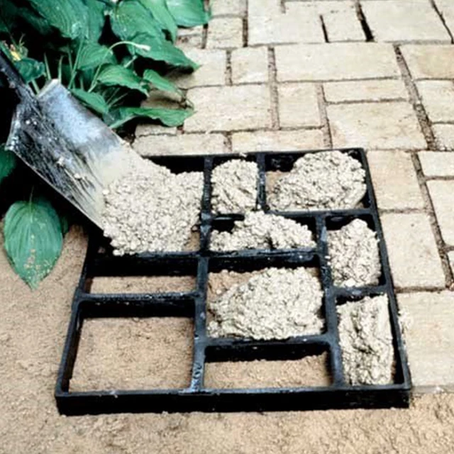 Molde Para Camino De Jardín DIY - Imitación Piedra, De Plástico ABS, Tamaño 63x23x5 Cm, Para Cemento Y Hormigón