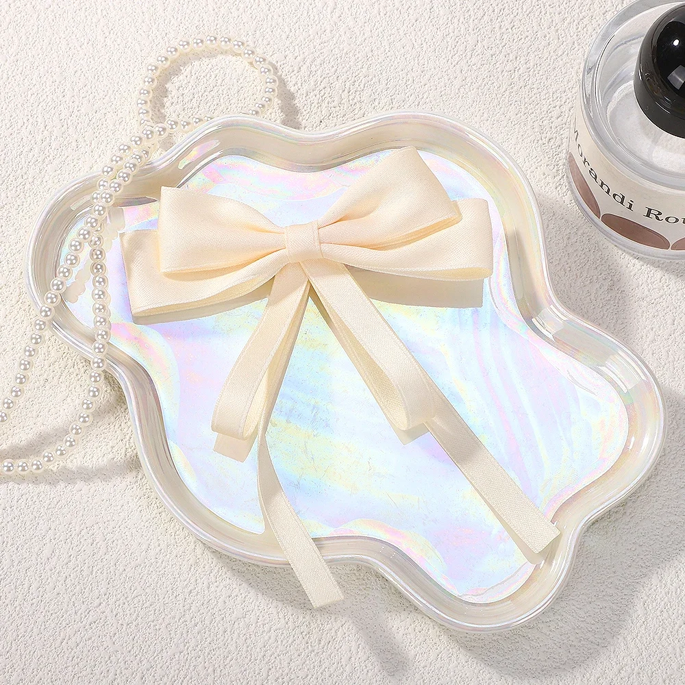 LOVEKIKI 2PCS Elegant Double Layer Ribbon Bows Hair Clip for Girl Boutique Headwear Hairgripes Long Tassel Ponytail Hairclip