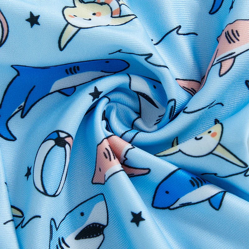 Toddler Boys Swim Trunks Cute Shark/Sea Turtle Print Elastic Waist Beach Shorts Kid Board Shorts