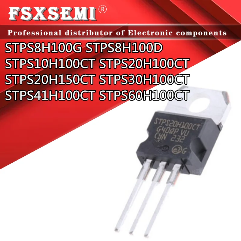 10 Pezzi STPS20H100CT STM TO-220 - Circuito Integrato NUOVO