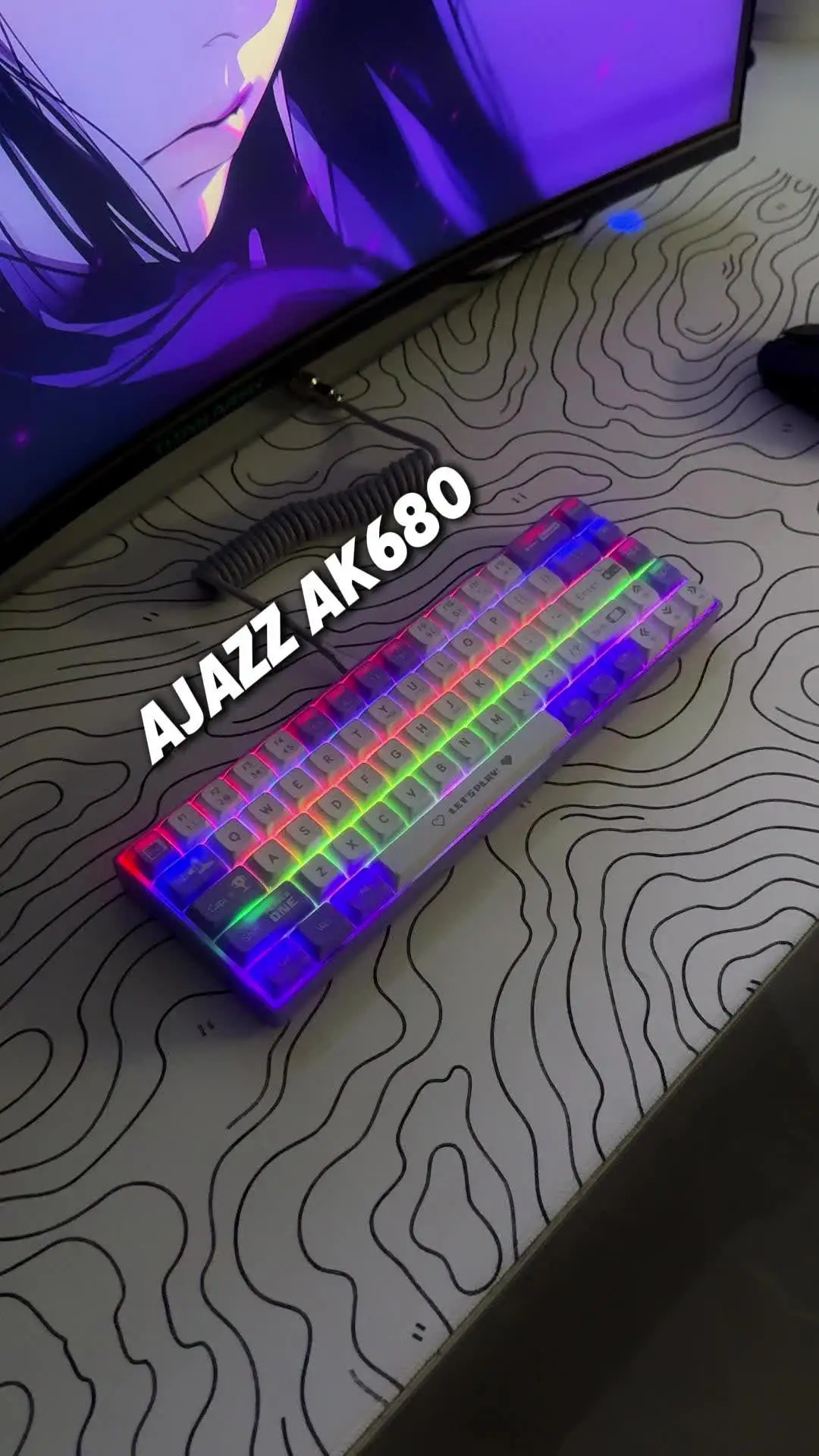 AJAZZ AK680 メカニカルキーボード ABS キーキャップ 68 キー有線