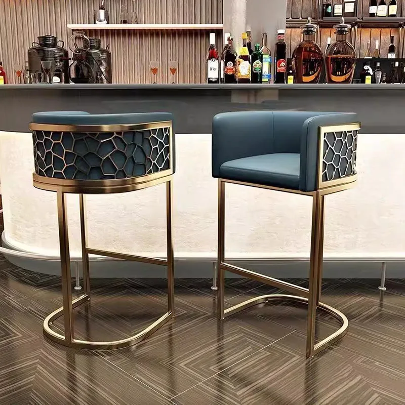 Gray Design Barstools Leather Counter Accent Leather Minimalist Barstools Gaming Computer Bancos De Bar Lounge Suite Furniture