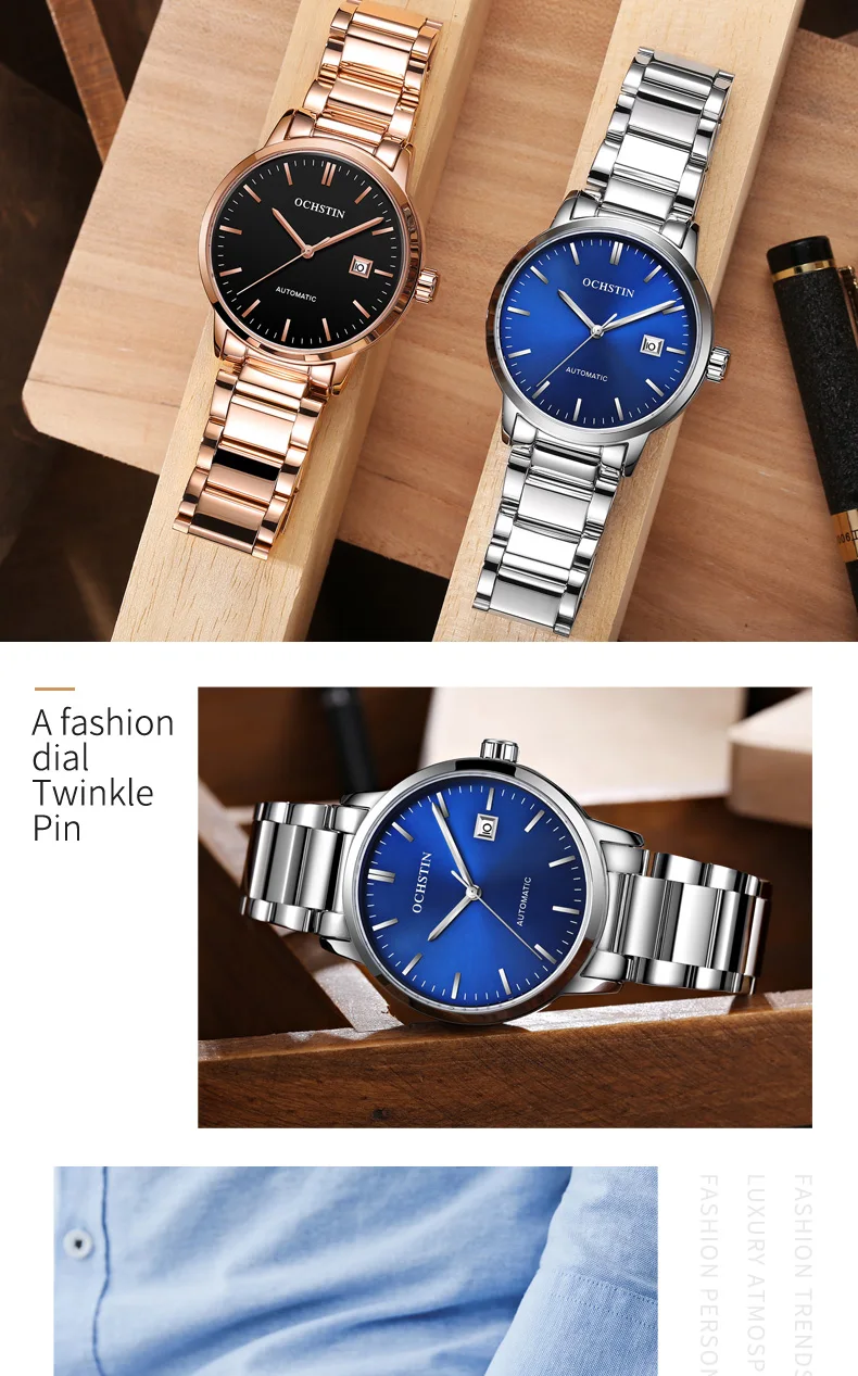 OCHSTIN Nuovo orologio da polso meccanico di lusso da uomo in acciaio inossidabile GMT Orologio da uomo automatico Hardlex di alta qualità Reloj Hombre 2022_voghion.com