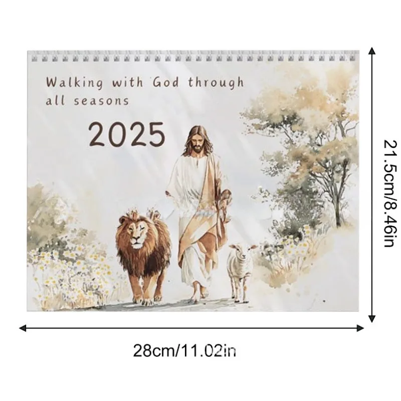 Calendar Bible Stories Calendar 12 Months Wire-Binding Wall Calendars for Home Decor