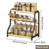 3-tier Seasoning storage rack Kitchen countertop Multifuctional storage holder Stainless Steel 6