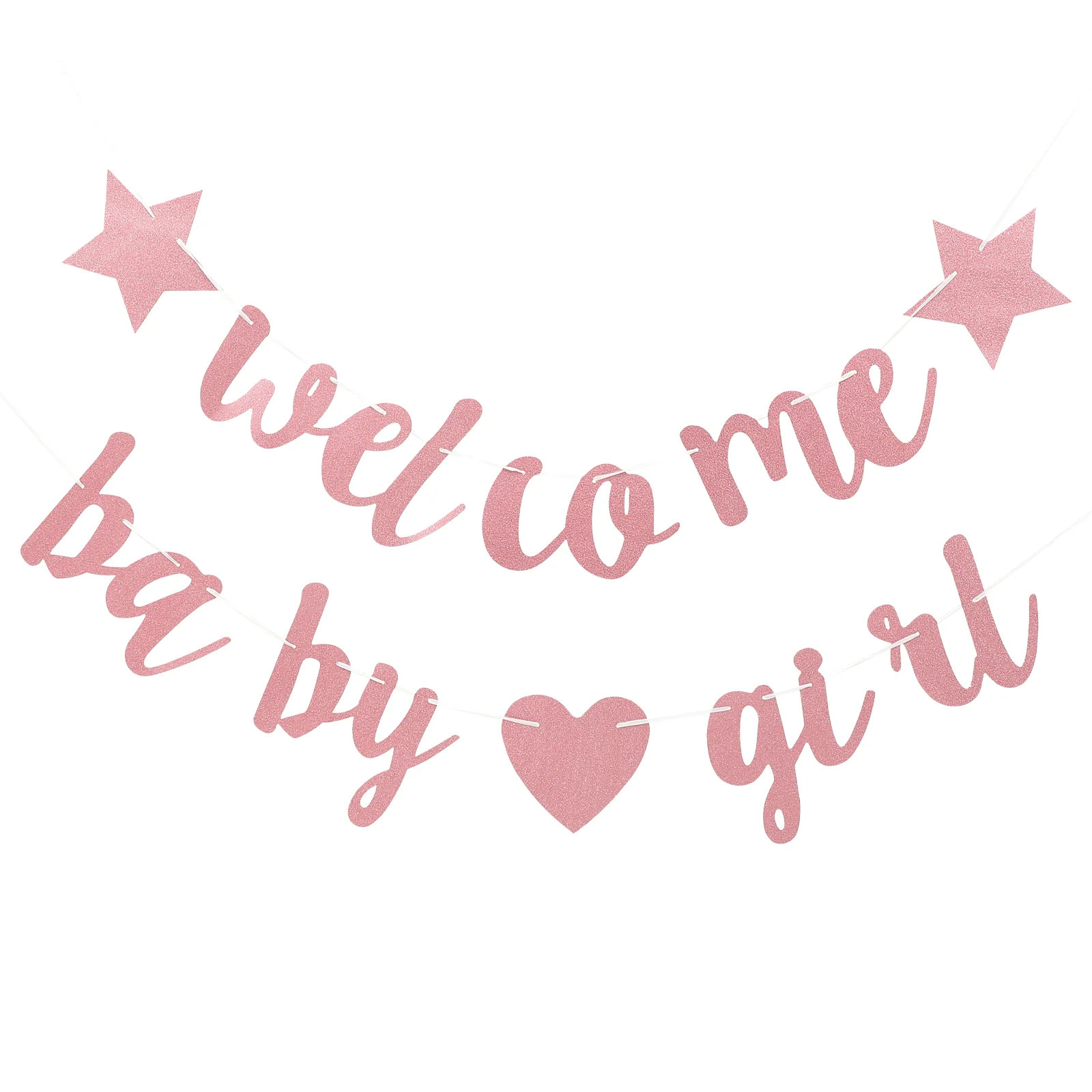 

1Set Welcome Baby Girl Hanging Banner Fashion Baby Shower Party Decorations
