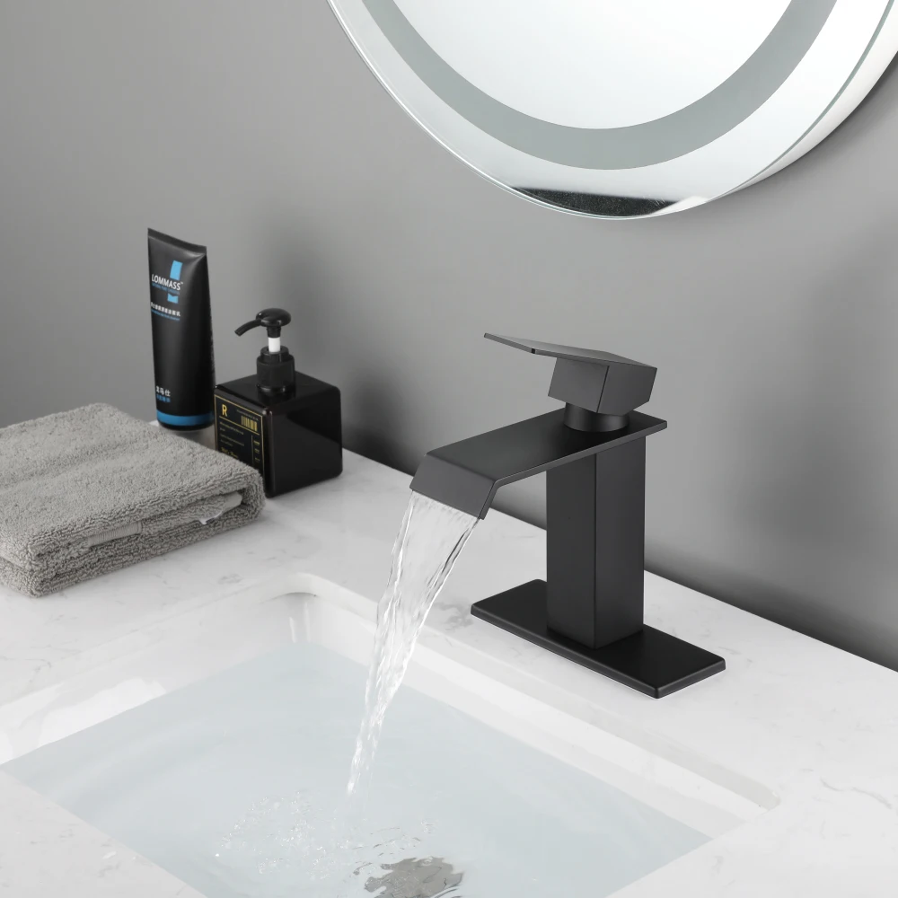 Waterfall Spout Bathroom Faucet Single Handle Bathroom Vanity Sink Faucet basin faucet,bathroom faucet