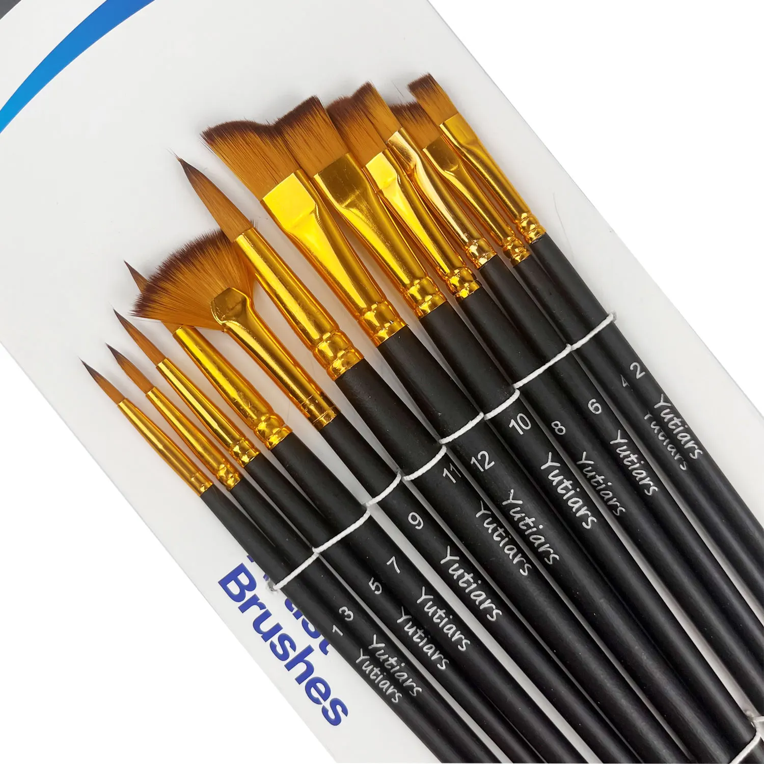 12/24pcs Professional Artist Painting Brush Oil Painting Watercolor Set For Oil, Acrylic, Canvas, Gouache,Includes Fine Detail