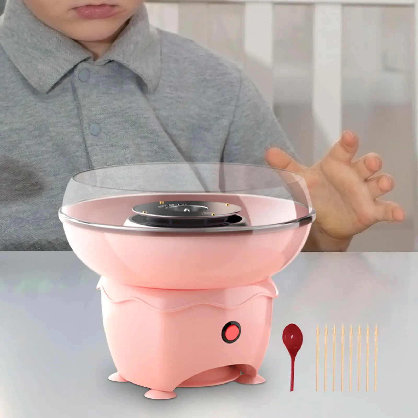 Candy Machine with Bamboo Sticks and Spoon for Home Festival Kids Birthday