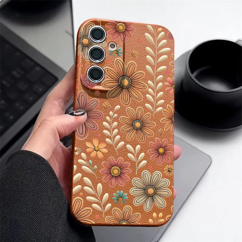 Retro Flowers Pattern Soft Phone Case Cover