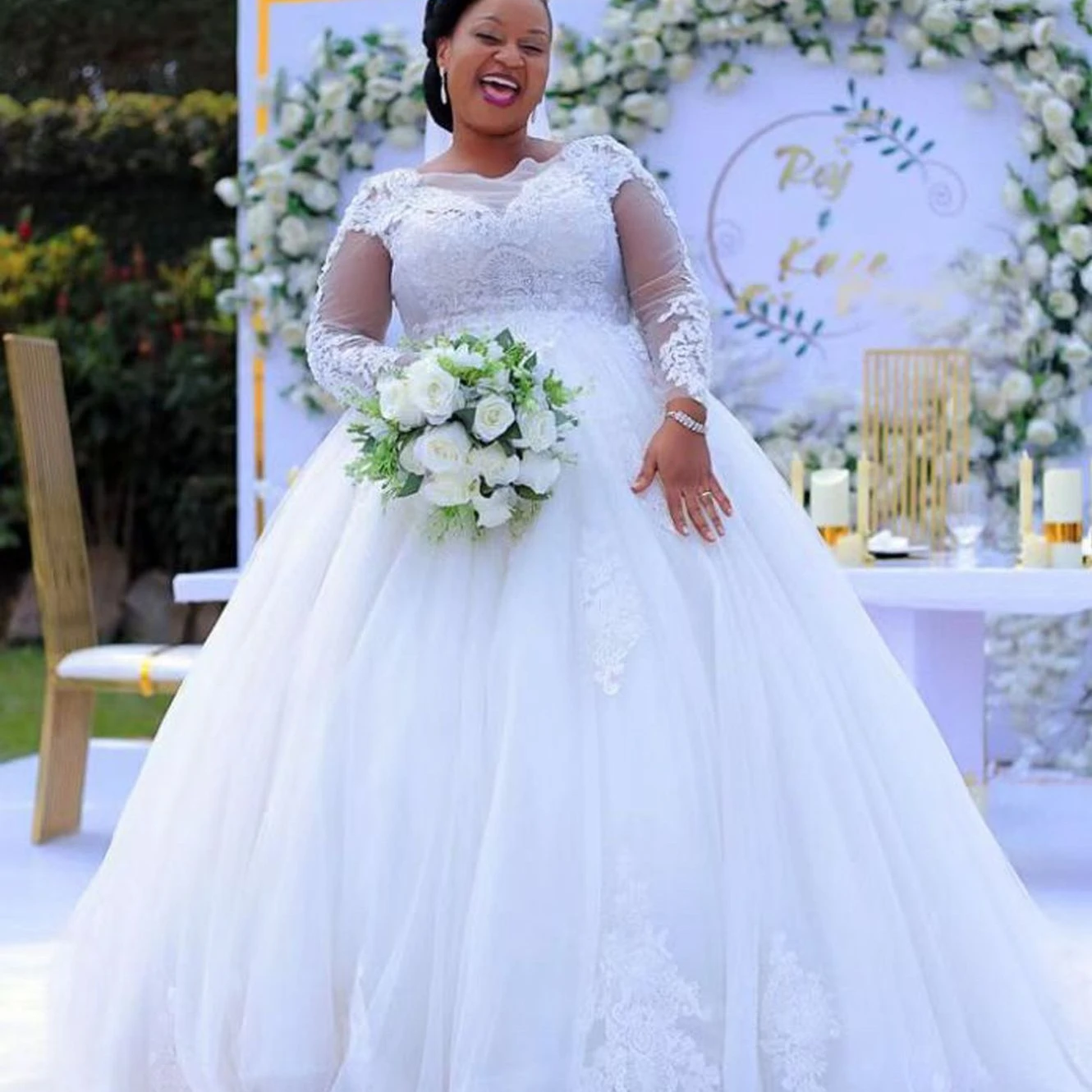 

Женское свадебное платье с юбкой-годе, кружевное платье с аппликацией, лето 2023