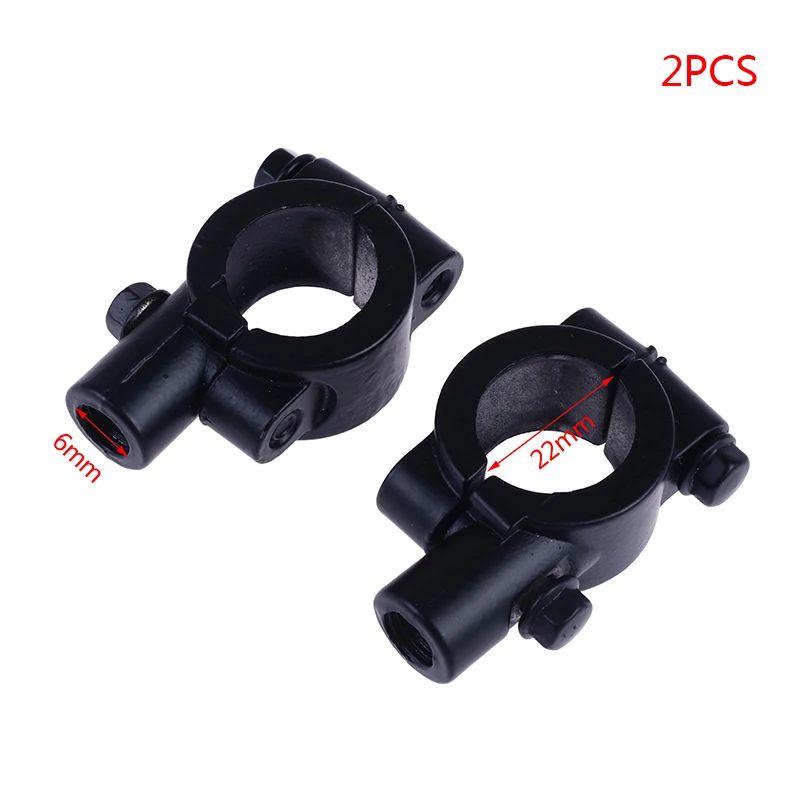 Motorcycle mirror Motorcycle mirrors Motorcycle mirror mount Motorcycle mirror bracket 2pcs 22mm Handlebar 10mm 8mm 6mm Thread Motorcycle Mirror Mount Clamp Rear View Mirror Holder Adapter Black