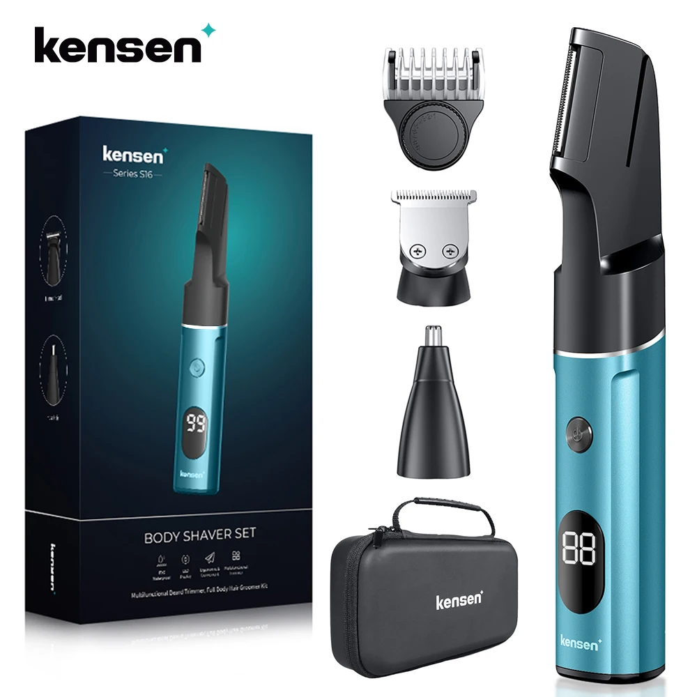 Kensen S16 Electric Hair Trimmer for Men 3 In 1 Hair Cutting Machine Nose/Beard Hair Trimmer Waterproof Hair Clipper for Barber