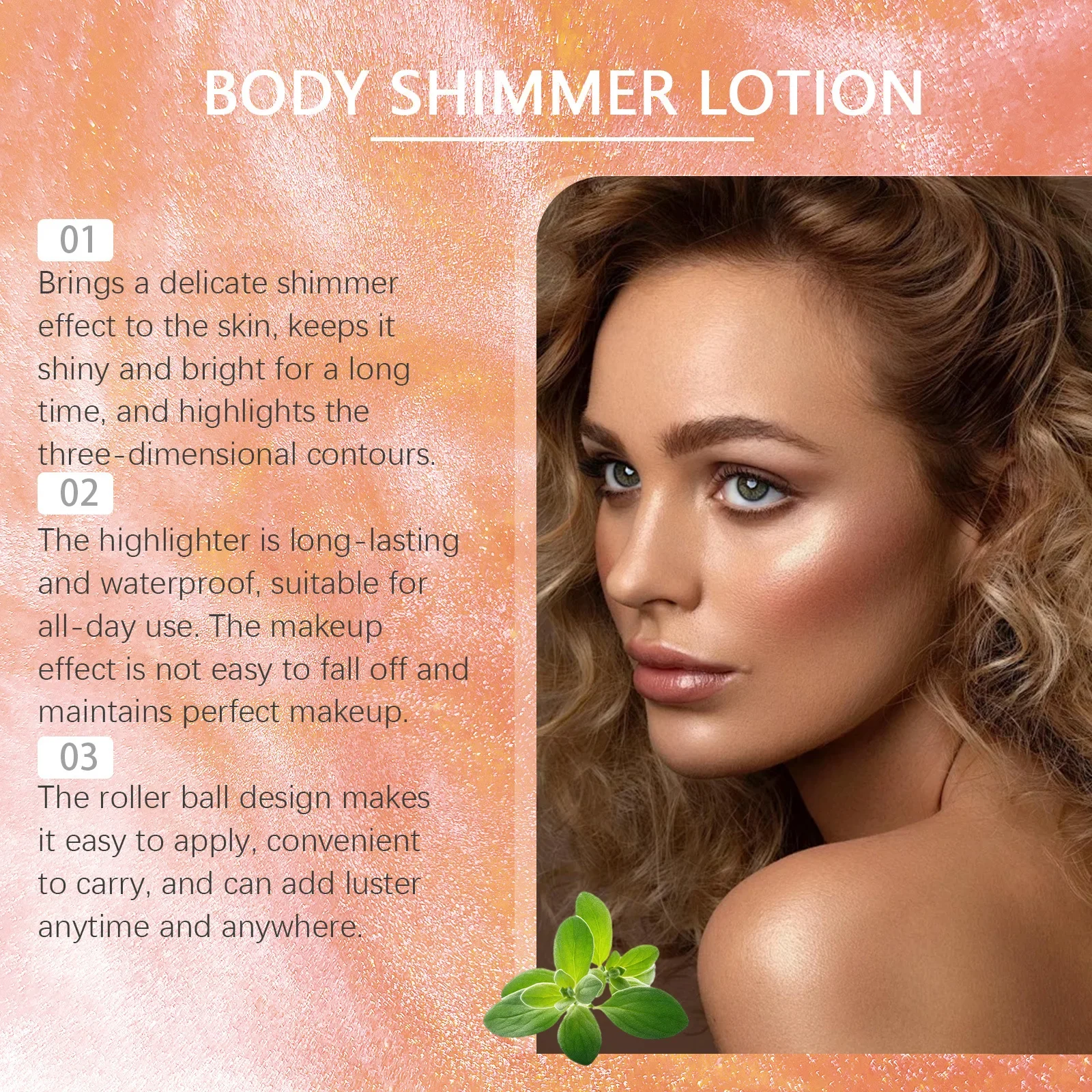 Highlight Oil Stick Set Party Ball Performance Makeup Ball Liquid Fluorescent Highlight Oil Body Glitter Oil High-Gloss Set 5