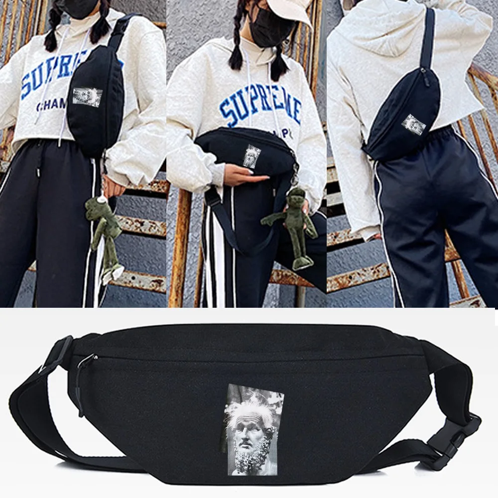 

Waist Bag Chest Bags Women Shoulder Belt Bag Travel Men Crossbody Fanny Pack Photo David Print Hip Bum Bags 2023 Fashion Handbag