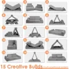 Play Couch Sofa for Kids Large Size, Modular Kids Play Couch, Kids Couch Building Fort, Children Convertible Foam Cushion Couch 3