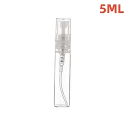 Portable Mini Refillable Perfume Atomizer with Spray Pump - Travel-Size Cosmetic Container (5ML Transparent)