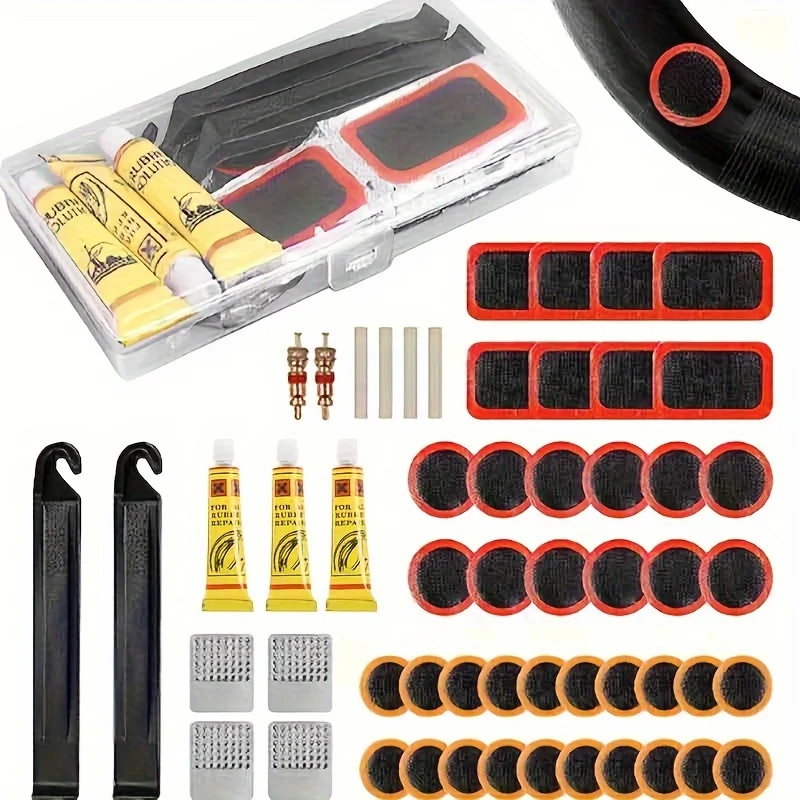 A Set of Top Bicycle Tire Repair Kit, and Can Quickly Repair the Problem of Holes