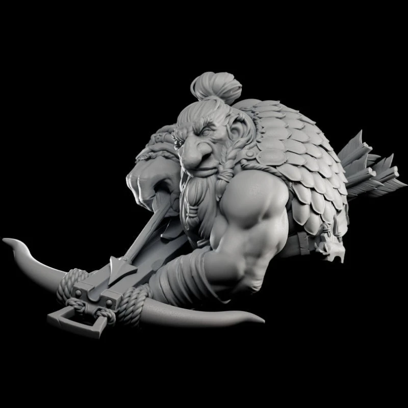 60mm 스케일 다이캐스트 레진 버스트 모델 키트 드워프 보어 브라더후드 세트 4개의 버스트 조립되지 않고 도색되지 않은 베이스 없음