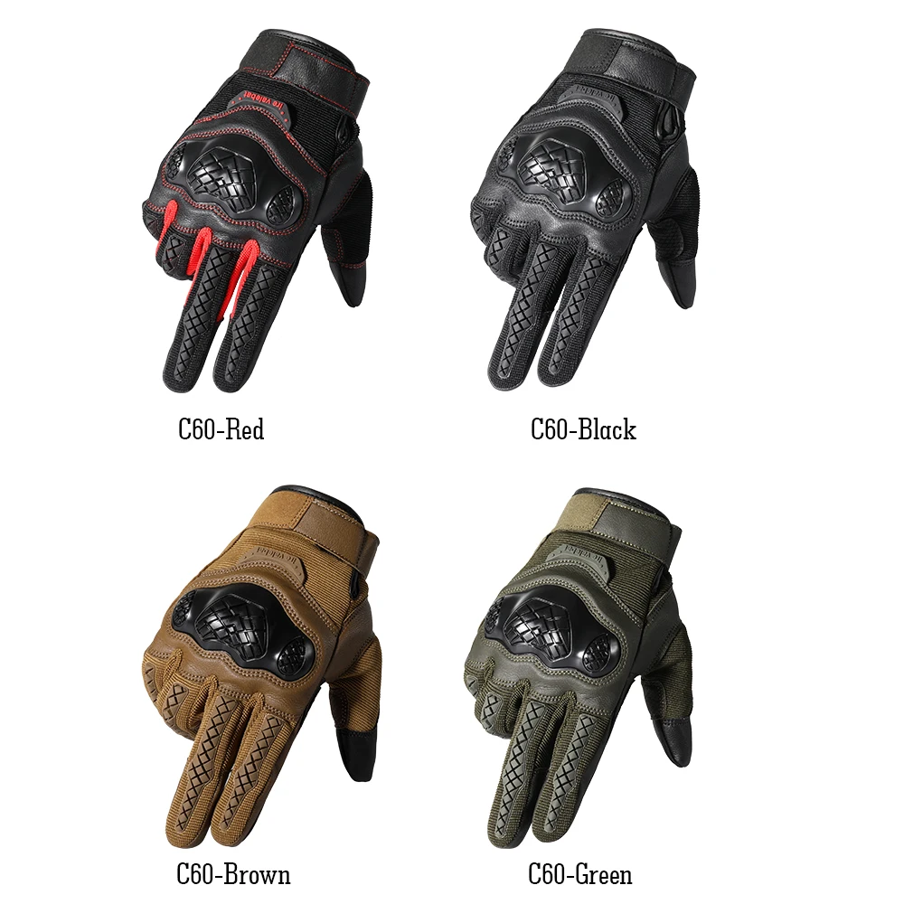 Motorcycle Tactical Gloves Touch Screen Cycling Bicycle Anti-Slip Shockproof Rubber Protective Hunting Shooting Mitten Men Women 6