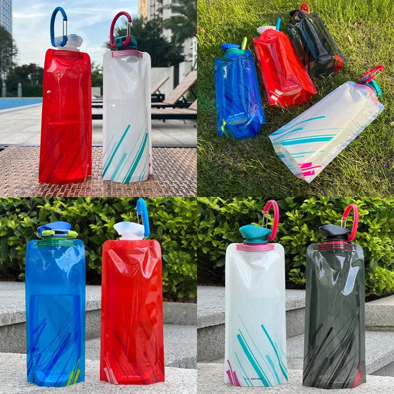 650ml 소프트 워터 블래더 접이식 휴대용 수분 공급팩 (하이킹, 사이클링, 아웃도어 스포츠, 음악 축제, 러닝, 캠핑용)