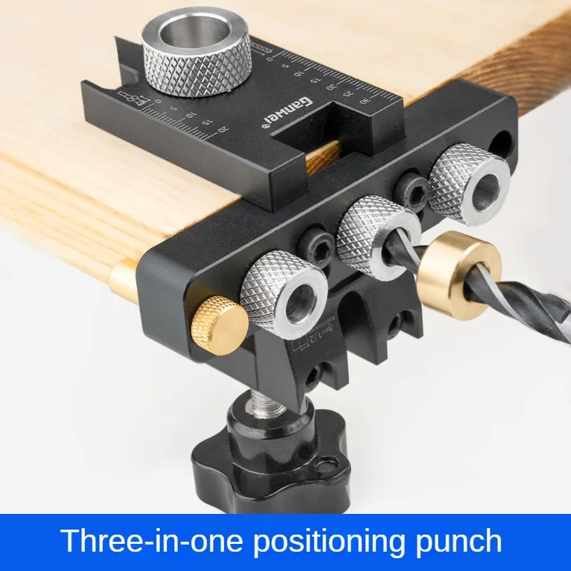 

3 In 1 Adjustable Precision Jig Dowel Cam Dowelling Jig Master Kit Wood Hole Drilling Guide Woodworking Position for DIY Working