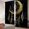 2Pcs Boho Moon Curtain Celestial Star Galaxy Starry Sky Tarot Dreamcatcher Curtains Suitable For Bedroom Living Room Dining Room 1