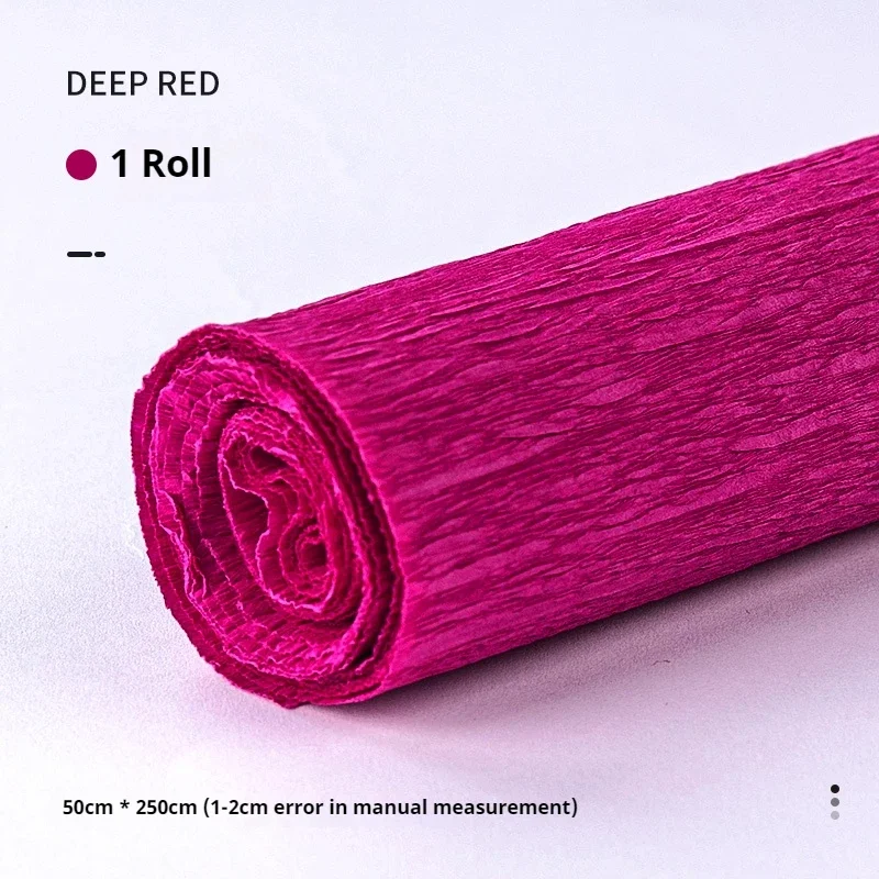 Vibrant Handmade Crepe Paper Roll for DIY Crafts & Decor - 250x50cm