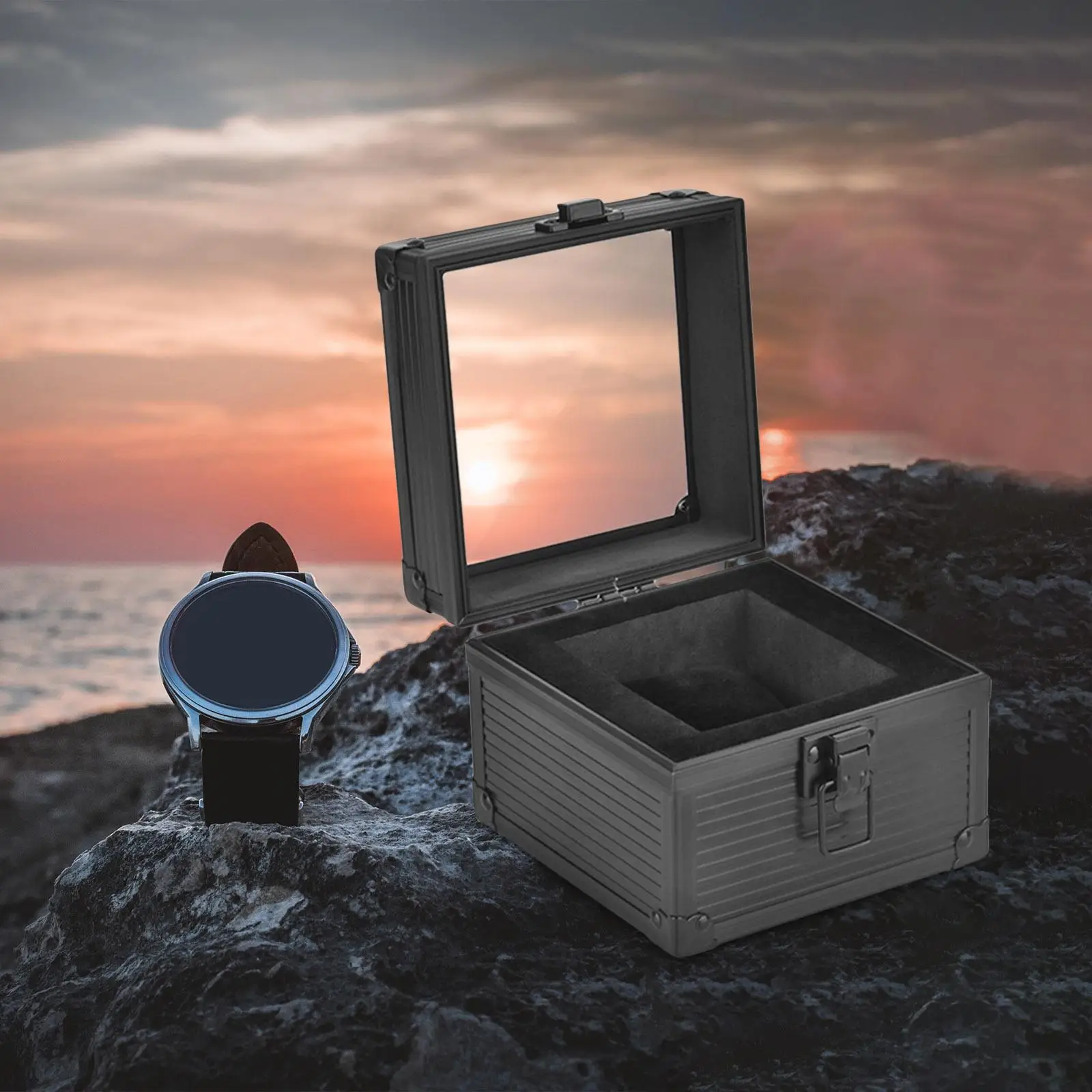 Single Watch Storage Box for Men Women Portable Watch Storage Travel Case