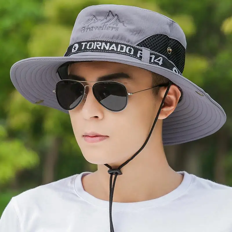 NIXHIT Sunscreen Men\'s Cap Summer Foldable Breathable Outdoor Sports Travel Camping Hiking Climbing Fishing Sun Bucket Hat X022