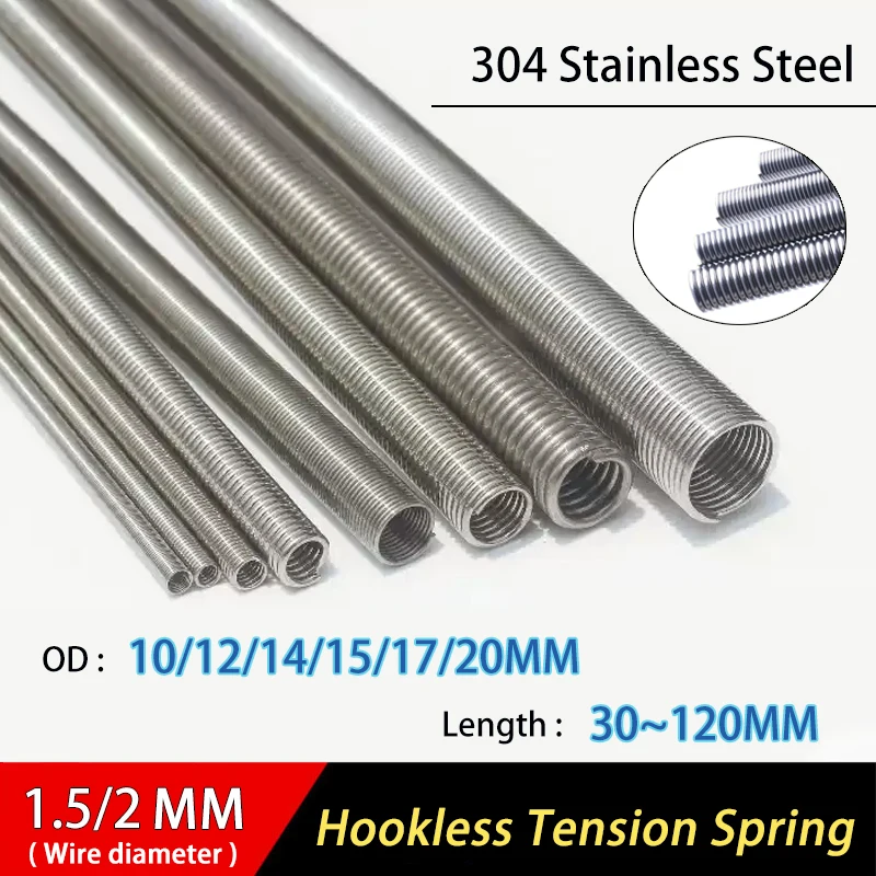 Lot De 10 Ressorts De Compression Acier Inoxydable 1.2mm Fil - Diamètre Extérieur 10mm, Longueur 100mm - Idéal Pour Machines Et Réparations