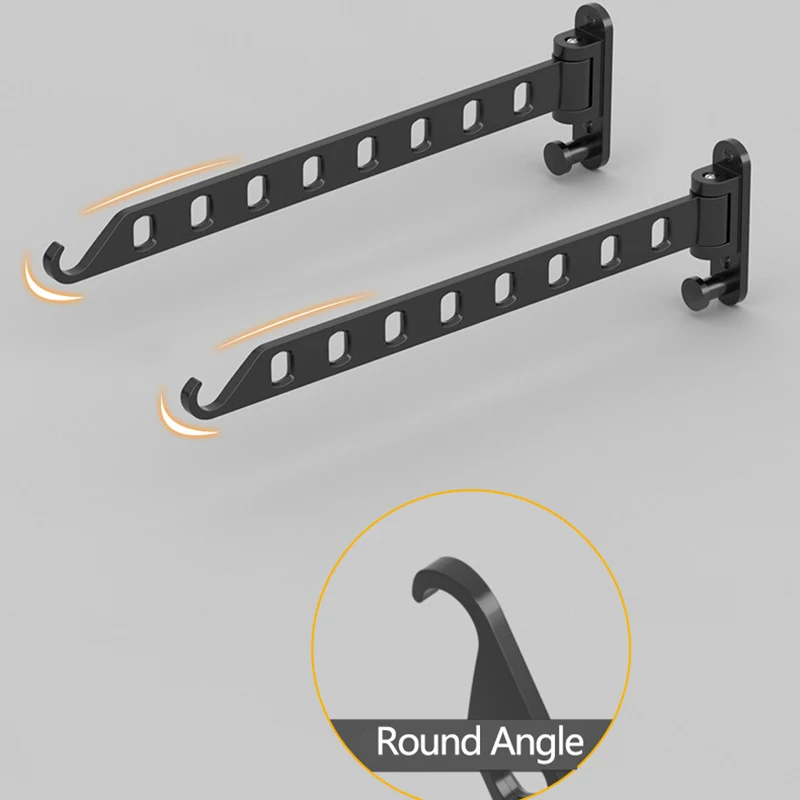 Wall Mounted Foldable Drying Rack Clothes Loop Hanger Rack Windproof Laundry Dryer Retractable Invisible Wall Hanging Organizers 5