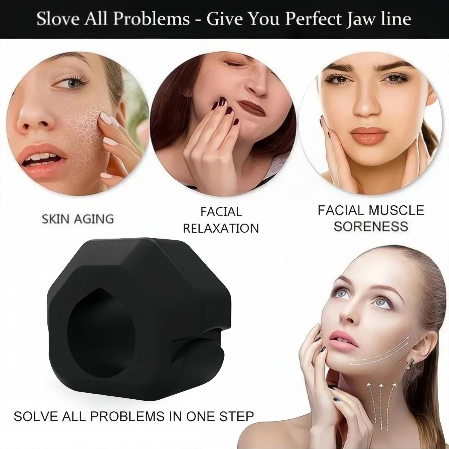 40/50/60LBS Jaw Line Exerciser Ball Jaw Trainer Face Facial Muscle Exercise Ball Chew Workout Fitness Equipment