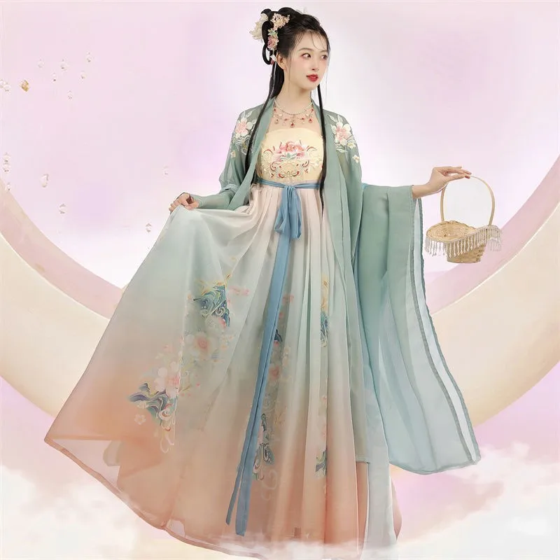 

Cheko Skirt Chinese Traditional Han Clothing Women's Full Set of Corzi with Chest One Piece Fairy Daily Style