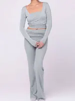 Morgan Long Sleeves Lace-up Casual Trouser Set 2