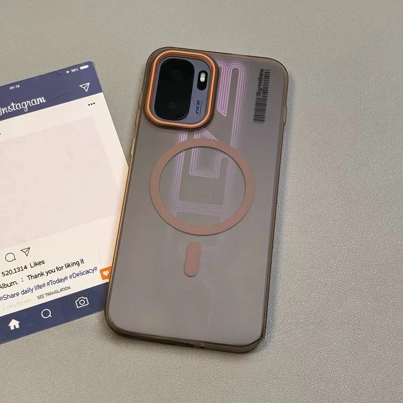 Luxury Frosted Clear Magnetic Wireless Charging Case
