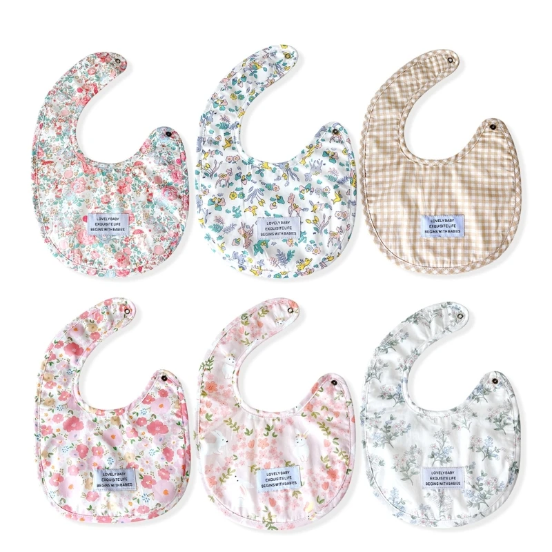 

N80C Baby Waterproof Bib Nursing Towel Feeding Bib Infant Soft Breathable Cotton Bib