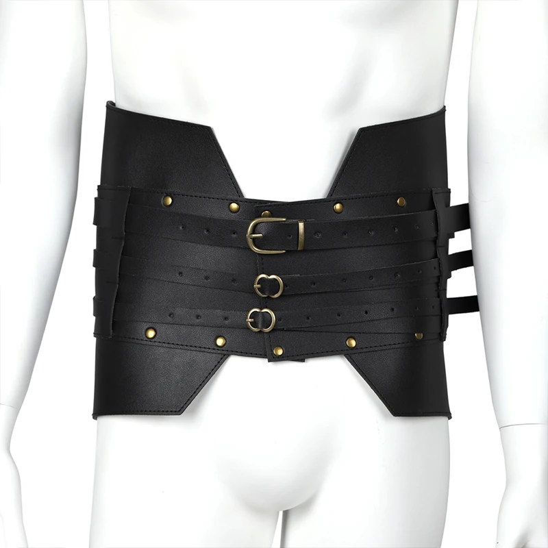 Cintura Medievale In Pelle Vichinga Uomo E Donna Con Fibbia In Metallo - Accessorio Cosplay Carnevale