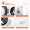 3.5 Cu. Ft. 1500W Stainless Steel Clothes Dryer Sensor Dry ECO Mode Wide-Angle Door Opening Portable Apartment ETL Certified 5