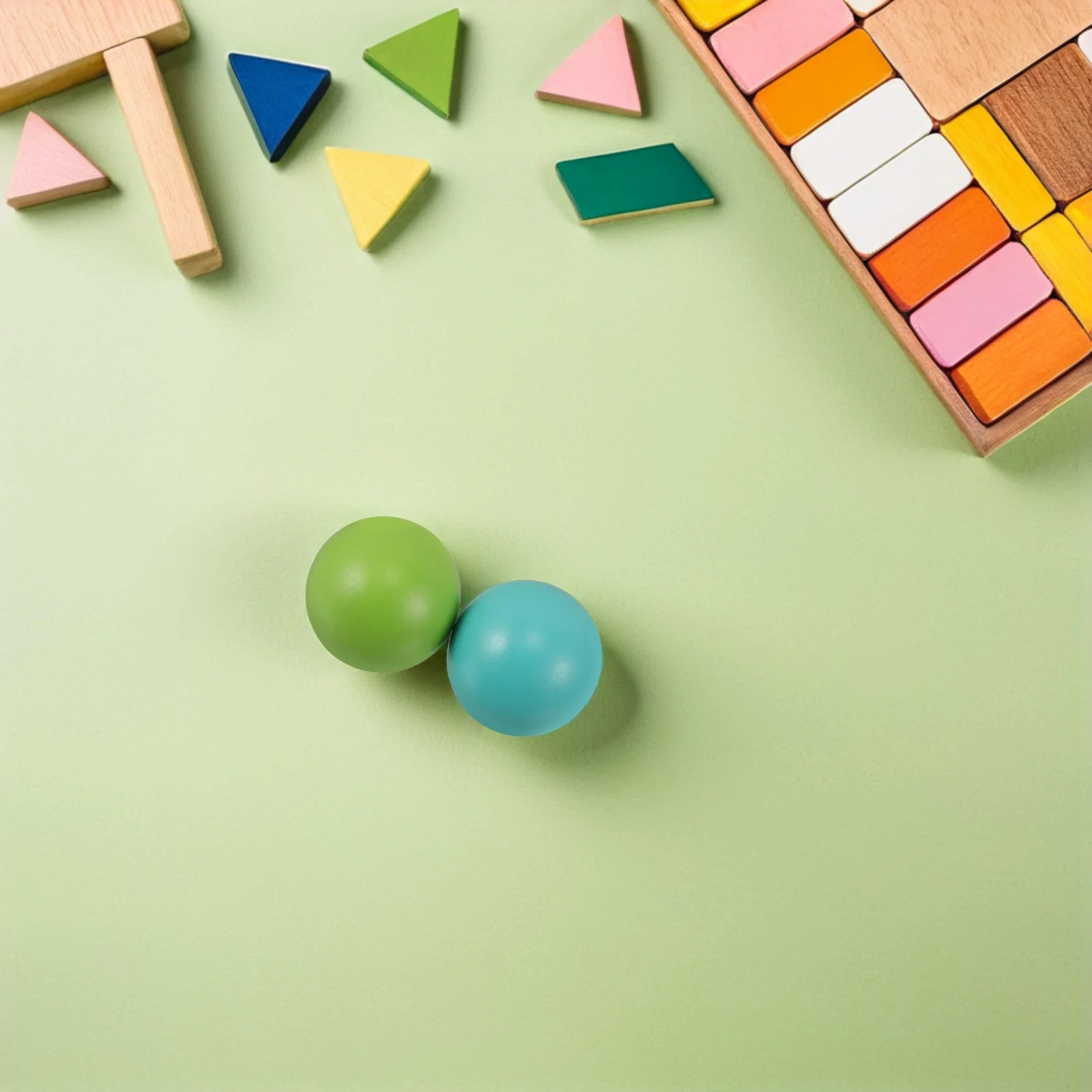 2개입 나무 크로켓 공 내구성 있는 야외 잔디 게임 공 가족 뒷마당 학교 행사용..