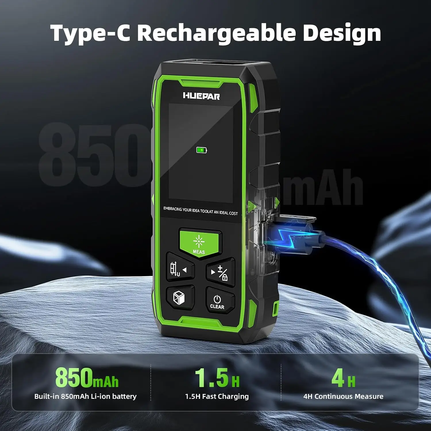 Professional Dual Laser Measuring Tool 393ft, Rechargeable Bilateral Laser Measu