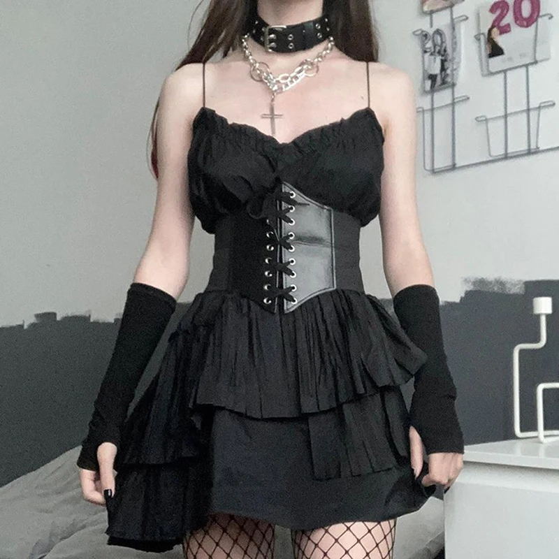 

1pcs Women Sexy Leather Elastic Wide Band Waist Belt Waspie Corset Cinch Underbust Waistcoat Wide Cincher With Buckle Cummerbund