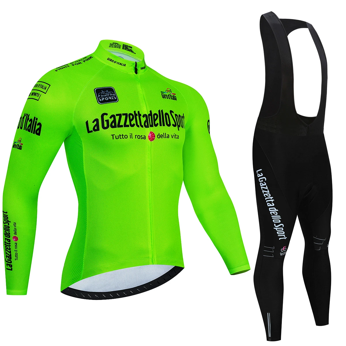 

Tour De Italy D'ITALIA Cycling Jersey Man Long Sleeve Clothes Bicycles Bib Set Autumn Bicycle Men Clothing Outfit Pants Uniforms