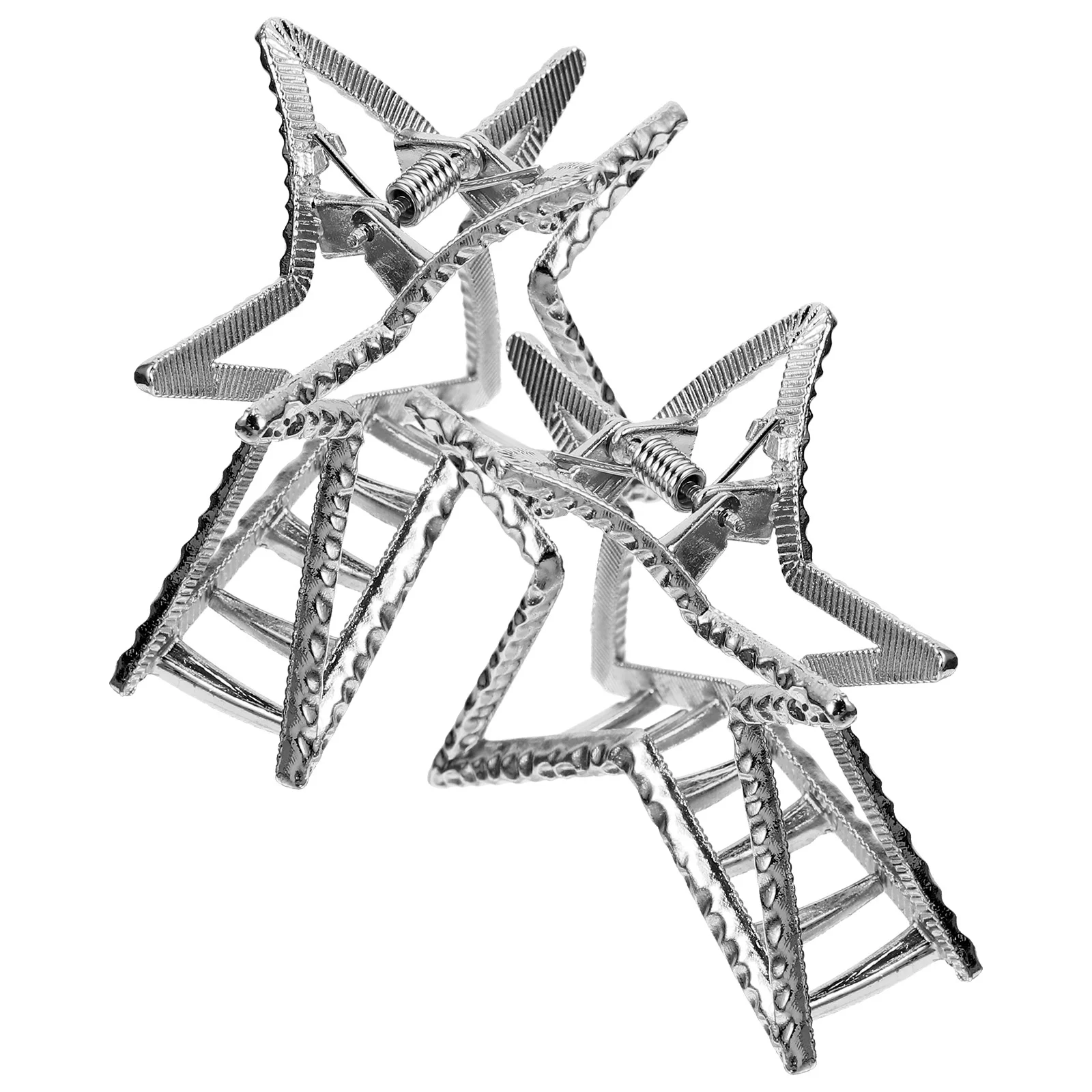 

2 Pcs Five-pointed Star Gripper Girls Hair Accessories Clips for Women Small Short Little Back of Head