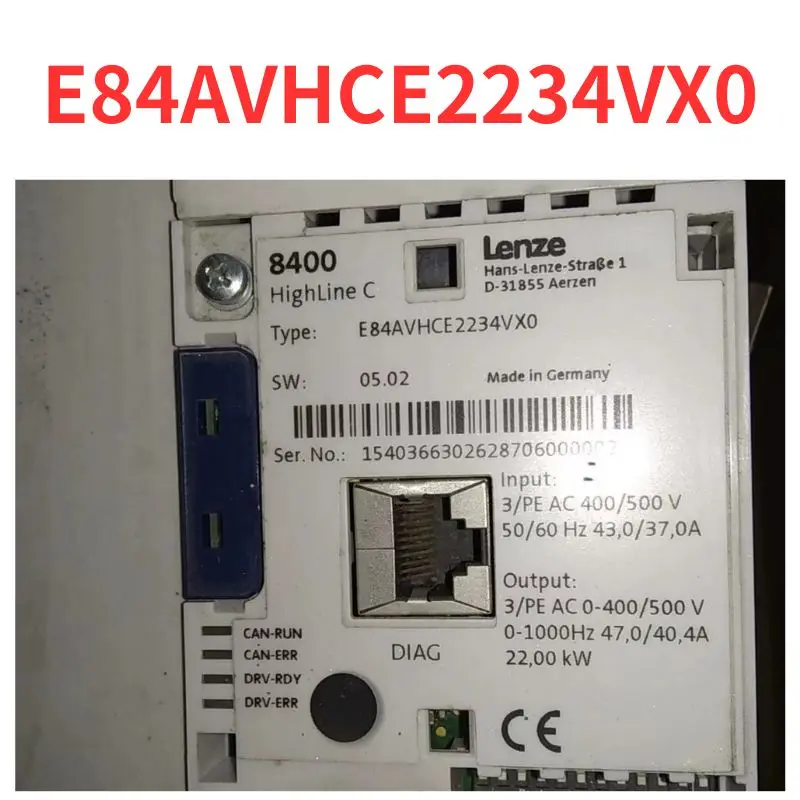 

Second-hand E84AVHCE2234VX0 frequency converter tested OK