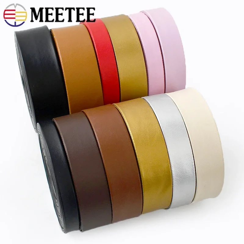 Webbing Craft Supplies 5M 5-30mm Leather Tape PU Ribbon Strap To The Meter for Bag Handmade Bracelets Jewelry Decoration Webbing Trimming Accessories