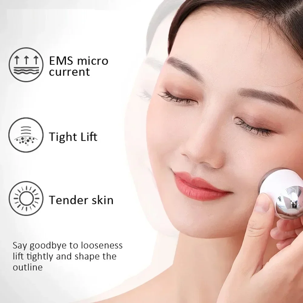 Face Electric Ion Magnetic Induction Device Essence Skin Care Products Facial Mask EMS Micro Current Color Light Beauty Instrume