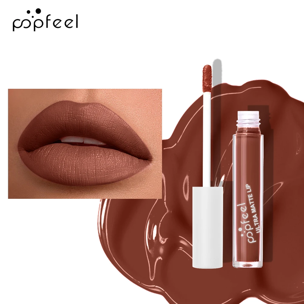 POPFEEL Party Lip Glaze Personality Candy Color Lip Gloss, Black Lip Glaze, Non-stick Cup Long Lasting Lip Gloss 2