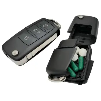 Creative Dummy Car Key Mini Hidden Safe Box Secret Compartment Stash Box Empty Car Key Fob Hide and Store Money Pills Coin 1